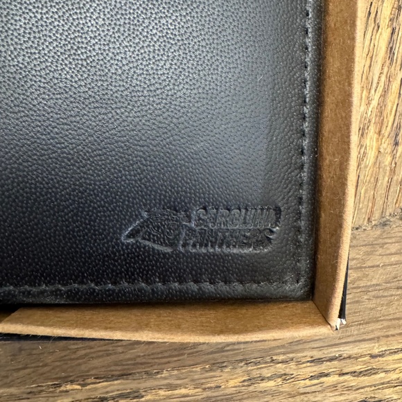 Carolina Panthers Football Sparo Wallet Lic NFL BI-Fold Leather Billfold RFID - Picture 2 of 5